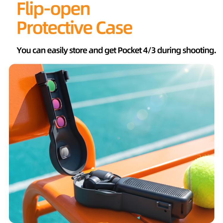 Copertura protettiva a forma di bulbo Sunnylife con scatola filtro, compatibile con morsetto cardanico, For DJI Osmo Pocket 4 / 3