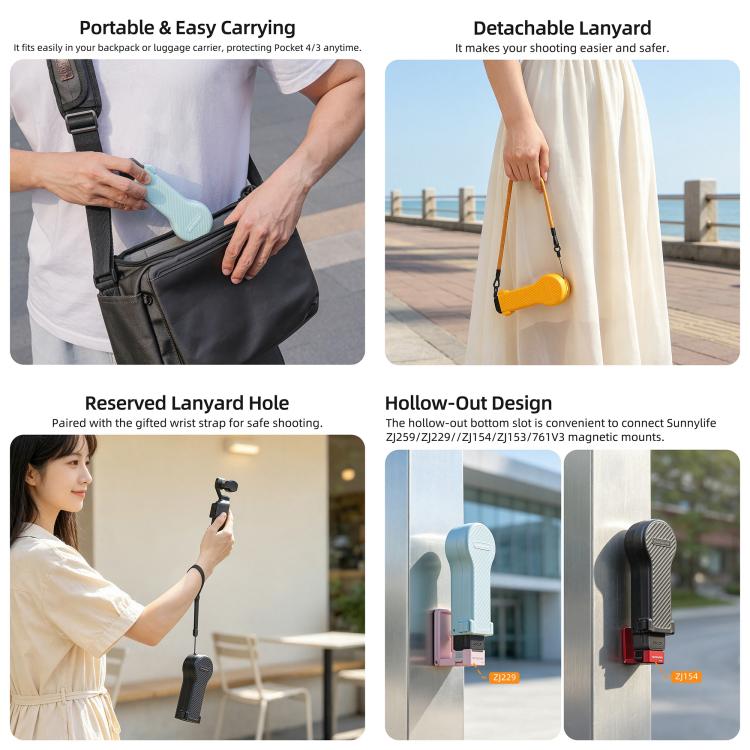 Copertura protettiva antiurto a forma di bulbo Sunnylife con scatola filtro, For DJI Osmo Pocket 4 / 3