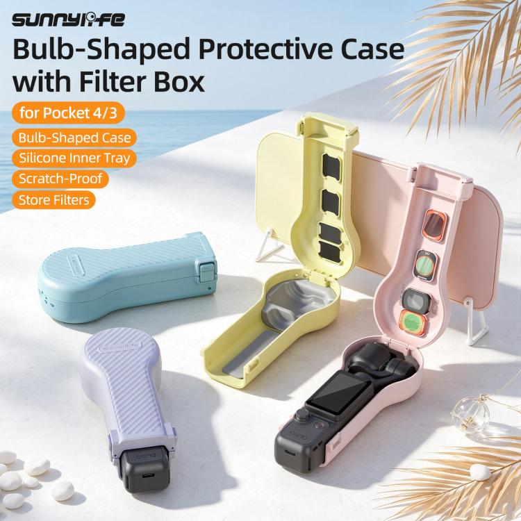 Copertura protettiva antiurto a forma di bulbo Sunnylife con scatola filtro, For DJI Osmo Pocket 4 / 3