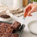 Spatola da cucina LsCook in acciaio inossidabile con manico in legno, Small Frying Spatula, Small Slotted Spatula, Small Griddle Scraper, Small Triangular Spatula, Large Griddle Scraper, Large Triangular Spatula, Angled Griddle Spatula                 ...