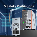 JTX-3005 Multiple Protections 4-Digit Display Adjustable DC Power Supply, EU Plug, US Plug