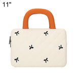 Stylish Bow-Quilted Design Portable Handheld Laptop Sleeve Bag, 11 inch, 14 inch, 15.6 inch