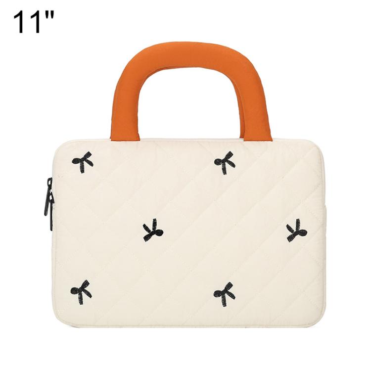 Stylish Bow-Quilted Design Portable Handheld Laptop Sleeve Bag, 11 inch, 14 inch, 15.6 inch