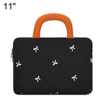 Stylish Bow-Quilted Design Portable Handheld Laptop Sleeve Bag, 11 inch, 14 inch, 15.6 inch