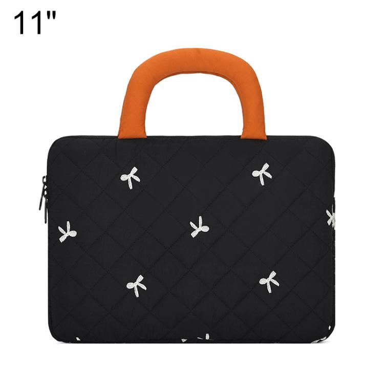 Stylish Bow-Quilted Design Portable Handheld Laptop Sleeve Bag, 11 inch, 14 inch, 15.6 inch