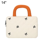 Stylish Bow-Quilted Design Portable Handheld Laptop Sleeve Bag, 11 inch, 14 inch, 15.6 inch
