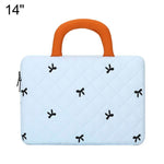 Stylish Bow-Quilted Design Portable Handheld Laptop Sleeve Bag, 11 inch, 14 inch, 15.6 inch