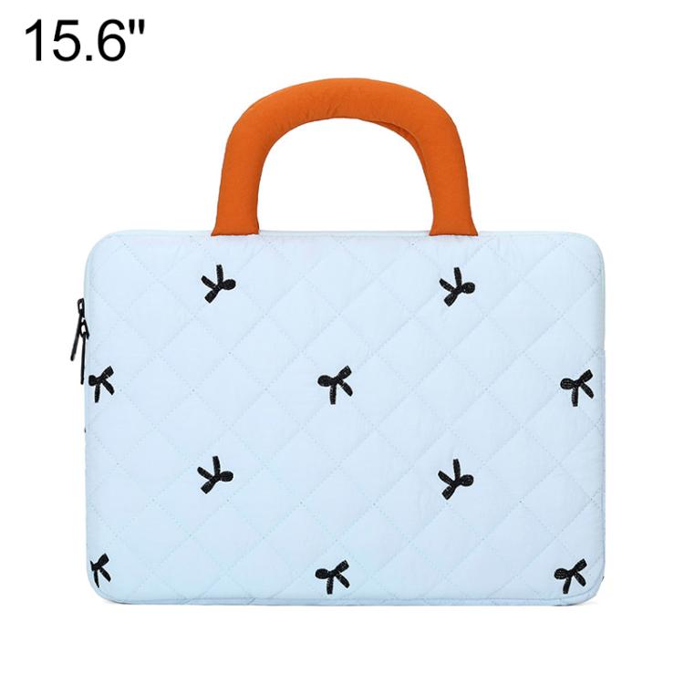 Stylish Bow-Quilted Design Portable Handheld Laptop Sleeve Bag, 11 inch, 14 inch, 15.6 inch