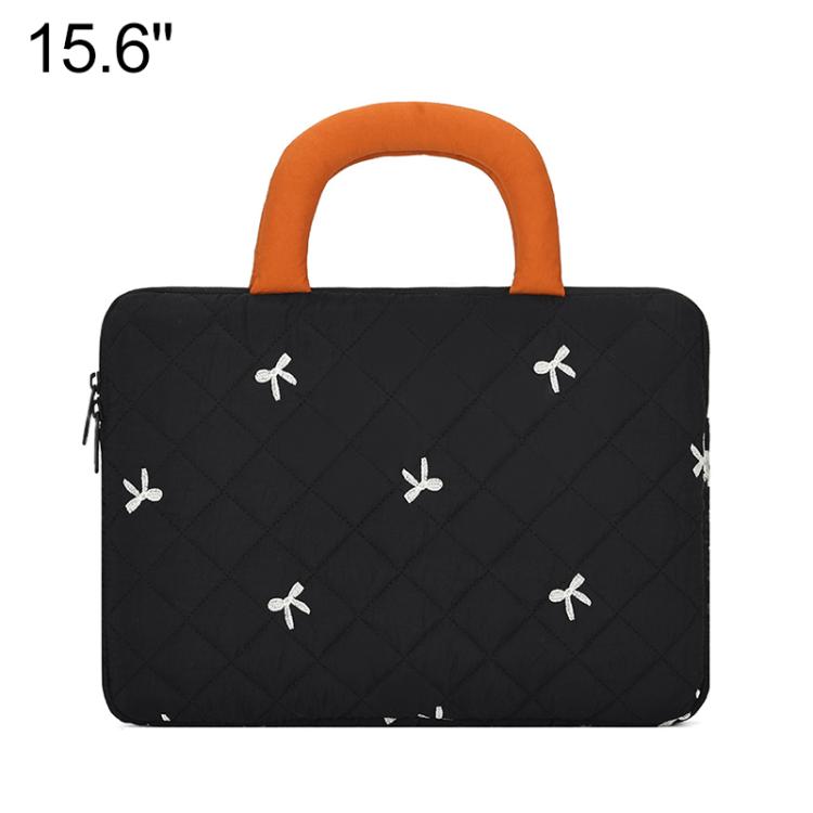 Stylish Bow-Quilted Design Portable Handheld Laptop Sleeve Bag, 11 inch, 14 inch, 15.6 inch