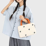 Stylish Bow-Quilted Design Portable Handheld Laptop Sleeve Bag, 11 inch, 14 inch, 15.6 inch
