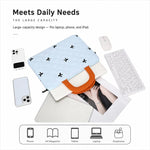 Stylish Bow-Quilted Design Portable Handheld Laptop Sleeve Bag, 11 inch, 14 inch, 15.6 inch