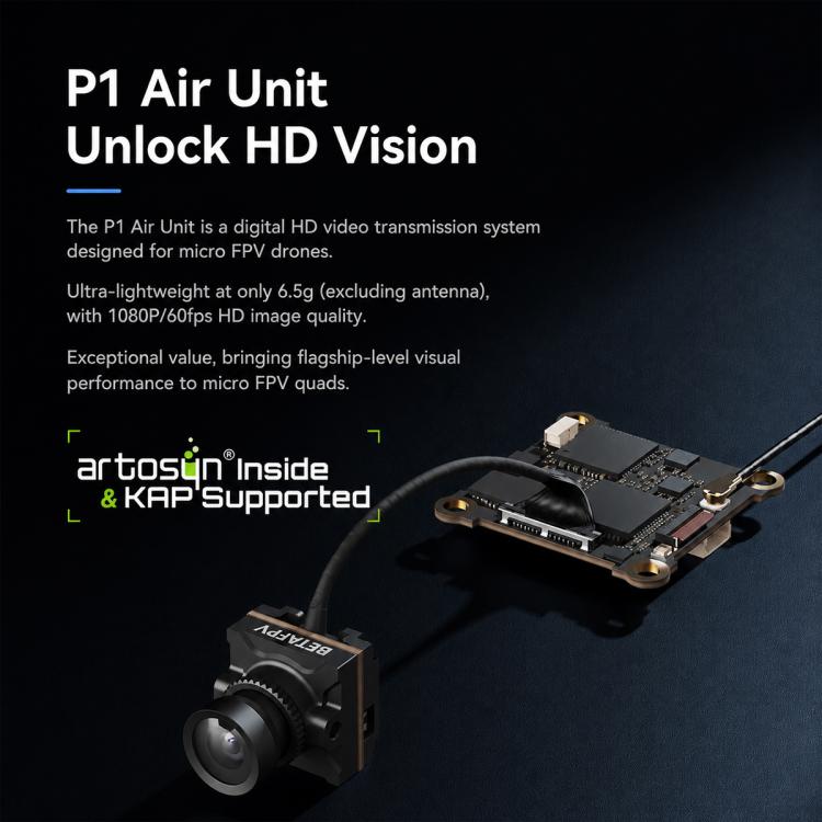 Sistema drone FPV BETAFPV P1 Air Unit HD VTX per fotografia aerea, P1 Air Unit