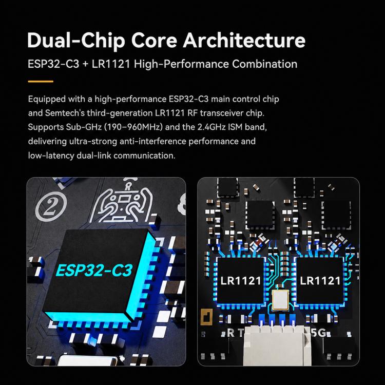 Ricevitore a doppia frequenza BETAFPV SuperX Nano ELRS Gemini Xross ELRS 2.4GHz + modulo 915M, SuperX