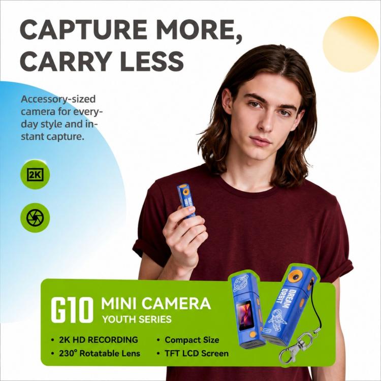 G10 Lipstick Youth Series 0.96 inch LCD Screen Thumb Mini Camera