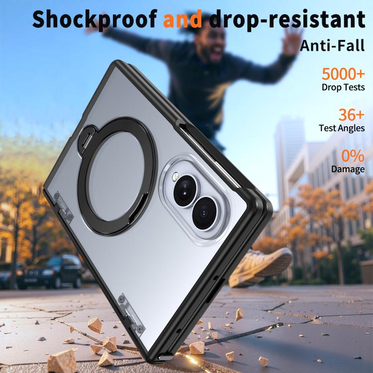 Custodia per telefono ShenYi R2 con anello metallico pieghevole magnetico a 360°., For Galaxy Z Fold8 5G, For Galaxy Z Fold8 Ultra 5G, For Galaxy Z Flip8 5G