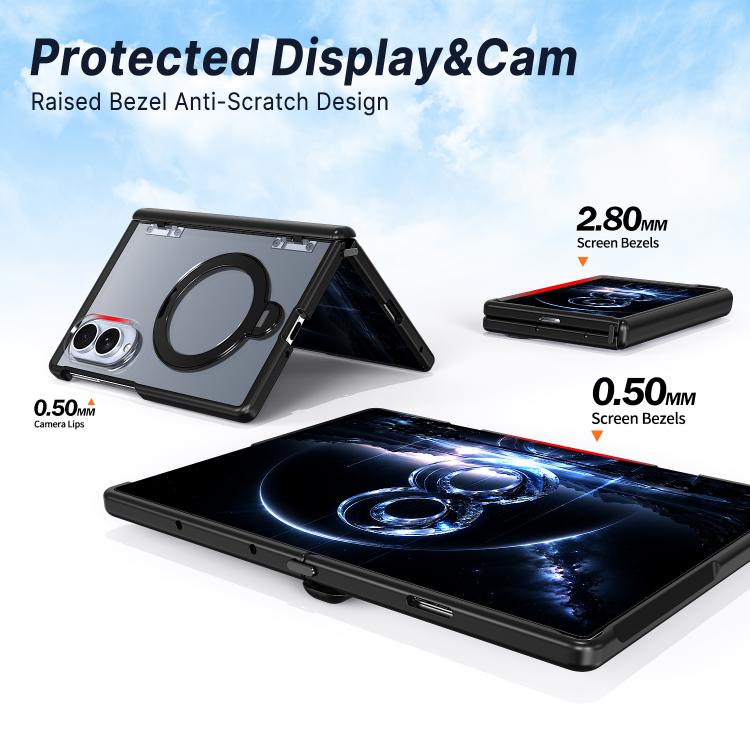 Custodia per telefono ShenYi R2 con anello metallico pieghevole magnetico a 360°., For Galaxy Z Fold8 5G, For Galaxy Z Fold8 Ultra 5G, For Galaxy Z Flip8 5G