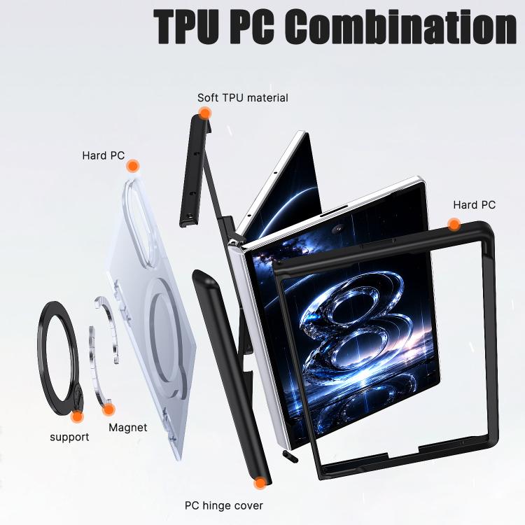 Custodia per telefono ShenYi R2 con anello metallico pieghevole magnetico a 360°., For Galaxy Z Fold8 5G, For Galaxy Z Fold8 Ultra 5G, For Galaxy Z Flip8 5G