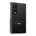 Custodia per telefono in pelle vegana con doppia cerniera e supporto in metallo girevole a 270°., For Galaxy Z Fold8 5G, For Galaxy Z Fold8 Ultra 5G, For Galaxy Z Fold7 5G, For Galaxy Z Fold6
