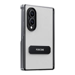 Custodia per telefono in pelle vegana con doppia cerniera e supporto in metallo girevole a 270°., For Galaxy Z Fold8 5G, For Galaxy Z Fold8 Ultra 5G, For Galaxy Z Fold7 5G, For Galaxy Z Fold6