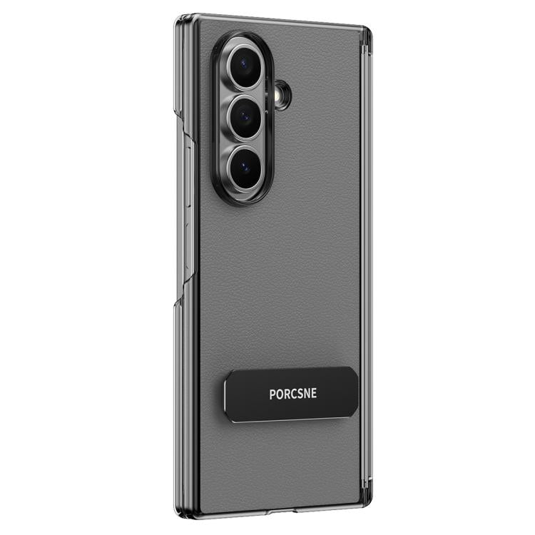 Custodia per telefono in pelle vegana con doppia cerniera e supporto in metallo girevole a 270°., For Galaxy Z Fold8 5G, For Galaxy Z Fold8 Ultra 5G, For Galaxy Z Fold7 5G, For Galaxy Z Fold6