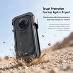 Telaio per gabbia per conigli in lega di alluminio con copertura protettiva a sgancio rapido, For Insta360 X6