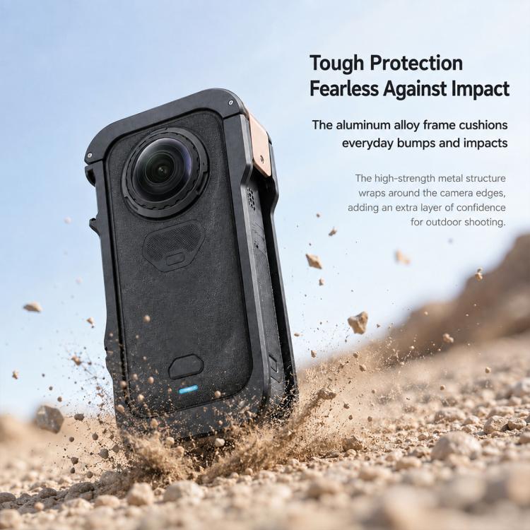 Telaio per gabbia per conigli in lega di alluminio con copertura protettiva a sgancio rapido, For Insta360 X6