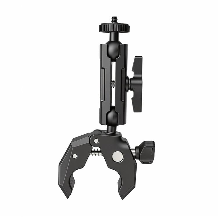 Supporto per manubrio moto con morsetto a chela di granchio per impieghi gravosi in lega di alluminio per DJI, Insta360, GoPro e altre action camera.