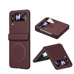 Custodia per telefono pieghevole con cerniera magnetica integrata e copertura completa in HD., For Galaxy Z Flip5, For Galaxy Z Fold4, For Galaxy Z Flip4