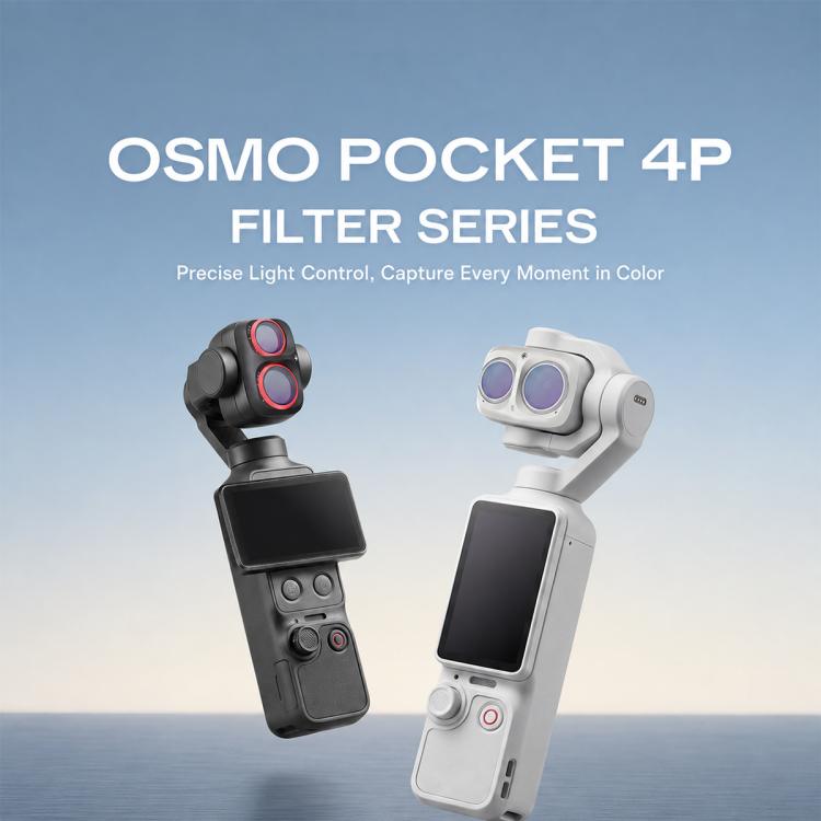 Filtro per obiettivo della fotocamera DJI Osmo Pocket 4P PGYTECH, CPL, VND 3-7 Stop, Black Mist 1/4