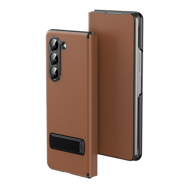 Custodia protettiva per telefono in ecopelle con chiusura a libro e supporto pieghevole., For Samsung Galaxy Z Fold5, For Samsung Galaxy Z Fold4