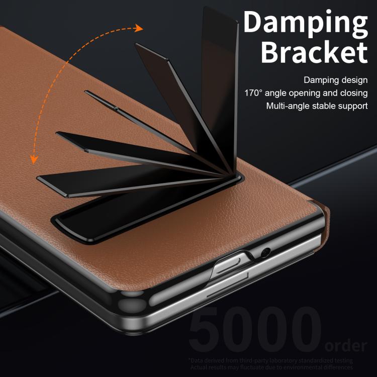 Custodia protettiva per telefono in ecopelle con chiusura a libro e supporto pieghevole., For Samsung Galaxy Z Fold5, For Samsung Galaxy Z Fold4