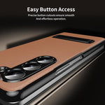 Custodia protettiva per telefono in ecopelle con chiusura a libro e supporto pieghevole., For Samsung Galaxy Z Fold5, For Samsung Galaxy Z Fold4