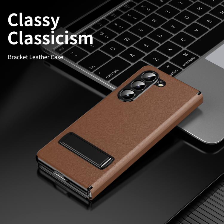 Custodia protettiva per telefono in ecopelle con chiusura a libro e supporto pieghevole., For Samsung Galaxy Z Fold5, For Samsung Galaxy Z Fold4
