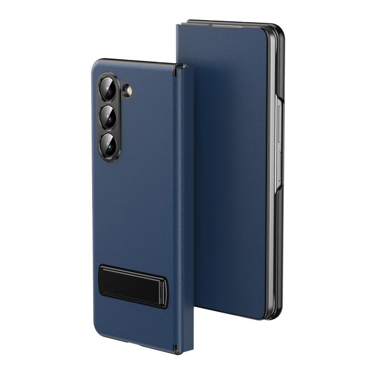 Custodia protettiva per telefono in ecopelle con chiusura a libro e supporto pieghevole., For Samsung Galaxy Z Fold5, For Samsung Galaxy Z Fold4