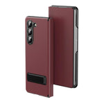 Custodia protettiva per telefono in ecopelle con chiusura a libro e supporto pieghevole., For Samsung Galaxy Z Fold5, For Samsung Galaxy Z Fold4