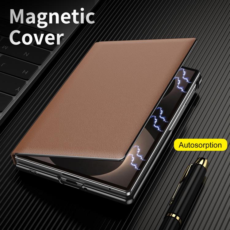 Custodia protettiva per telefono in ecopelle con chiusura a libro e supporto pieghevole., For Galaxy Z Fold8 5G, For Galaxy Z Fold8 Ultra 5G, For Samsung Galaxy Z Fold7 5G, For Samsung Galaxy Z Fold6