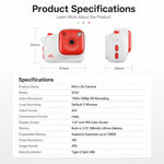 S167 2MP HD Mini Lifestyle Camera with 1.47-inch Color Screen, No Memory, 8G, 16G, 32G