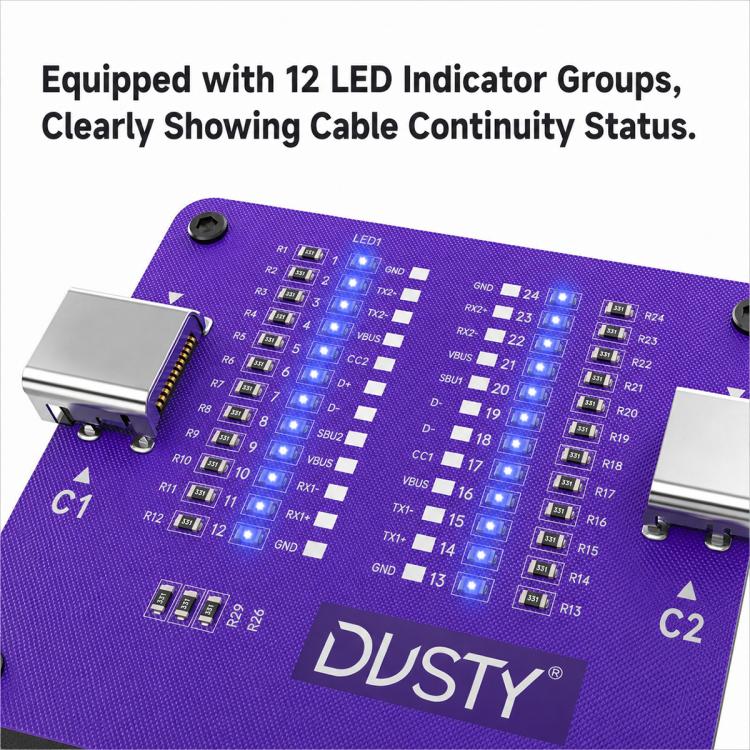 MECHANIC Dusty TC-24 Dual-Ended Type-C Data Cable Tester
