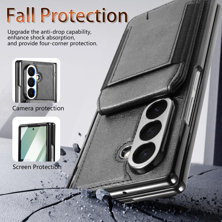 Portafoglio porta carte magnetico 2 in 1 con custodia protettiva rimovibile, For Galaxy Z Fold8 Ultra 5G, For Galaxy Z Fold7 5G, For Galaxy Z Fold6, For Galaxy Z Fold5