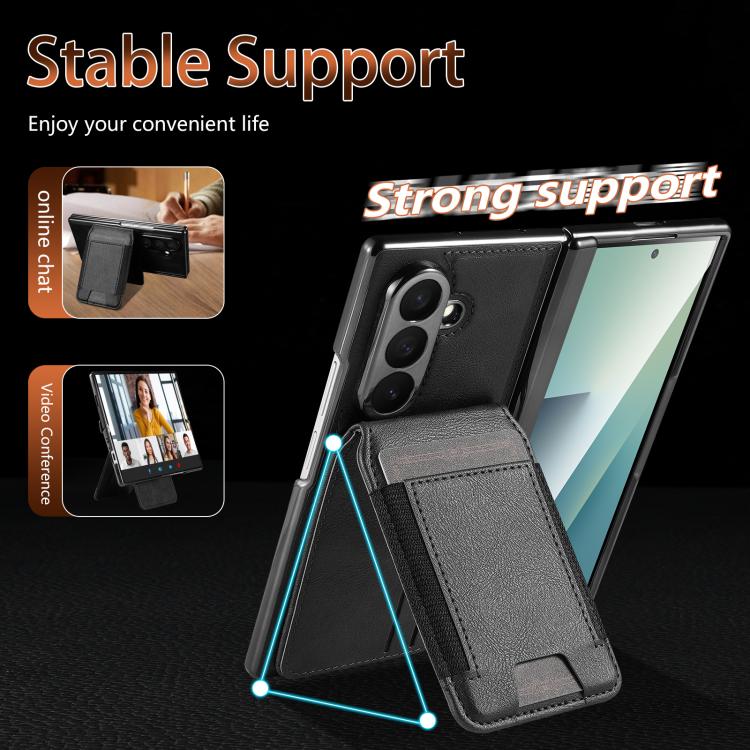 Portafoglio porta carte magnetico 2 in 1 con custodia protettiva rimovibile, For Galaxy Z Fold8 Ultra 5G, For Galaxy Z Fold7 5G, For Galaxy Z Fold6, For Galaxy Z Fold5