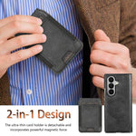 Portafoglio porta carte magnetico 2 in 1 con custodia protettiva rimovibile, For Galaxy Z Fold8 Ultra 5G, For Galaxy Z Fold7 5G, For Galaxy Z Fold6, For Galaxy Z Fold5