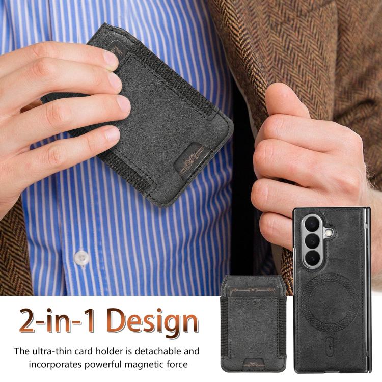 Portafoglio porta carte magnetico 2 in 1 con custodia protettiva rimovibile, For Galaxy Z Fold8 Ultra 5G, For Galaxy Z Fold7 5G, For Galaxy Z Fold6, For Galaxy Z Fold5