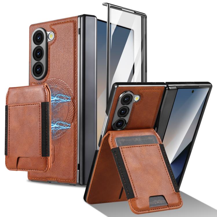 Portafoglio porta carte magnetico 2 in 1 con custodia protettiva rimovibile, For Galaxy Z Fold8 Ultra 5G, For Galaxy Z Fold7 5G, For Galaxy Z Fold6, For Galaxy Z Fold5