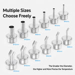 6 PCS/Pack MECHANIC 861 Series Soldering Station Hot Air Gun Nozzles, Curved Mouth, Straight Mouth