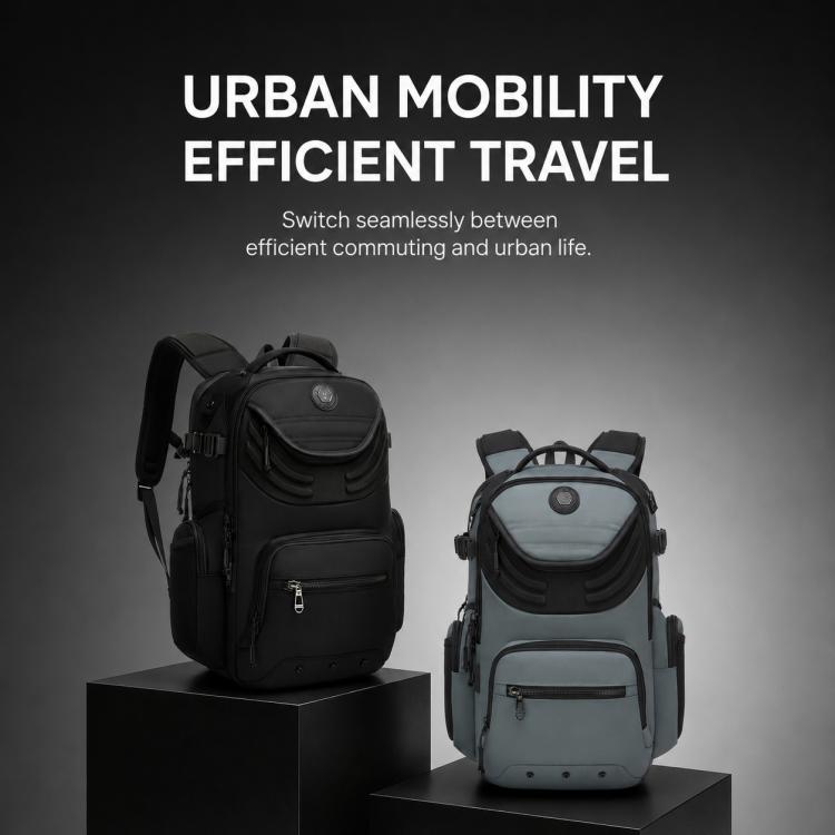 OZUKO Borsa per laptop da uomo, grande capacità, zaino tecnologico per pendolari
