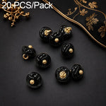 Confezione da 20 bottoni decorativi a disco in resina per Qipao, abito etnico cinese., 16L-10mm