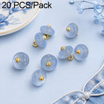 Confezione da 20 bottoni decorativi a disco in resina per Qipao, abito etnico cinese., 16L-10mm