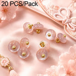 Confezione da 20 bottoni decorativi a disco in resina per Qipao, abito etnico cinese., 16L-10mm