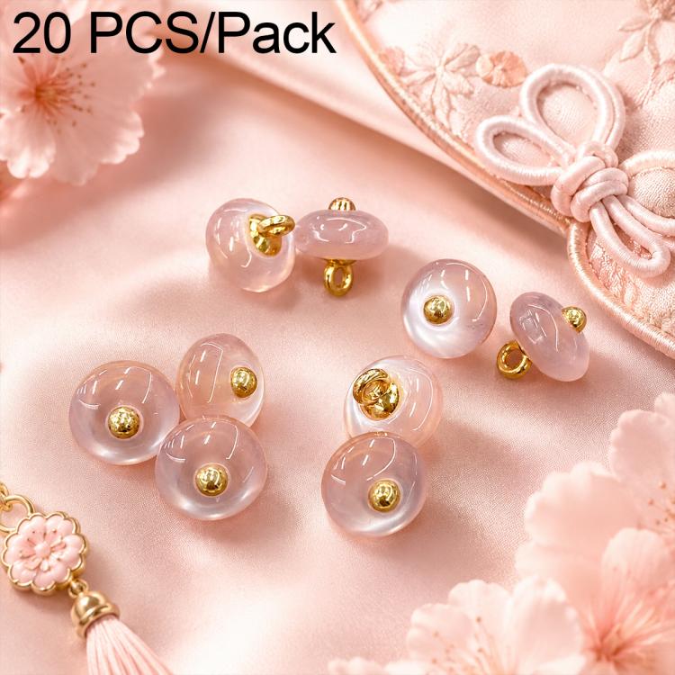 Confezione da 20 bottoni decorativi a disco in resina per Qipao, abito etnico cinese., 16L-10mm