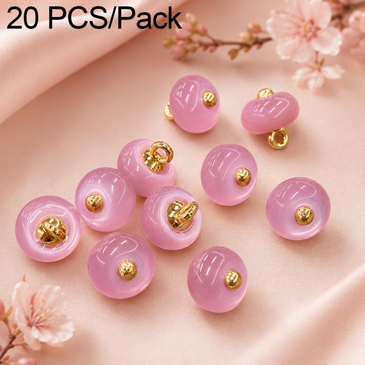 Confezione da 20 bottoni decorativi a disco in resina per Qipao, abito etnico cinese., 16L-10mm